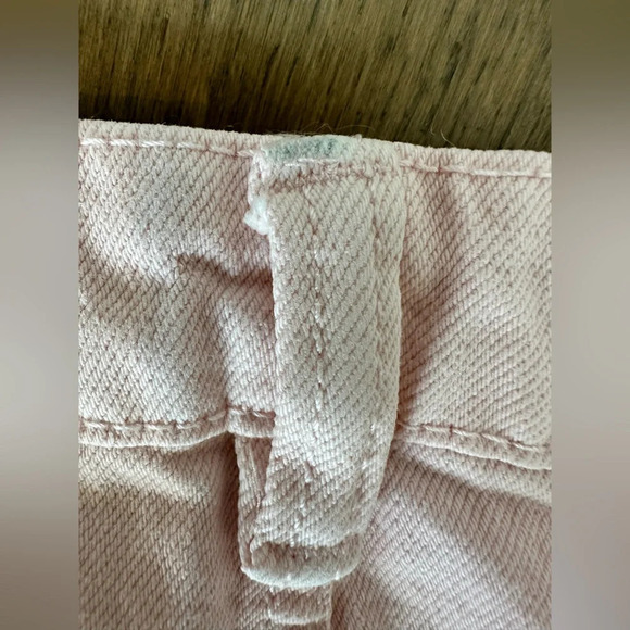 Bershka Light‎ Pink Ripped Wide Leg Jeans 2 - Picture 8 of 8